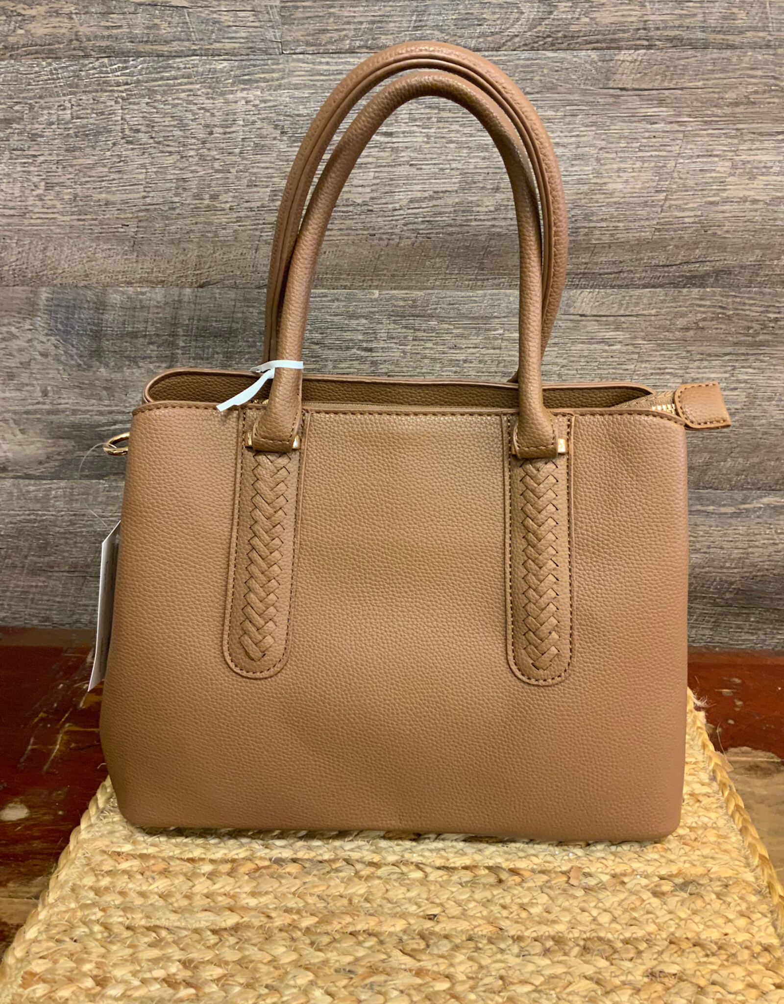 Coronet Coronet Brown Structured Satchel W/Whipstitch