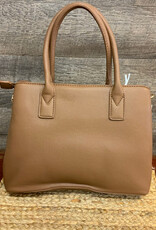 Coronet Coronet Brown Structured Satchel W/Whipstitch