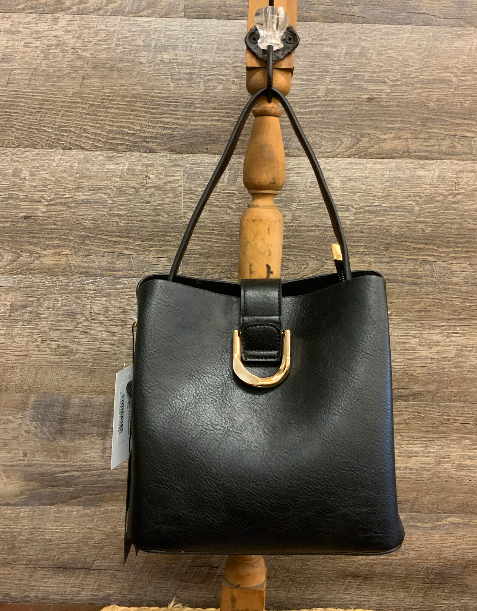 Coronet Coronet Black Buckle Accent Bag W/Detachable Strap