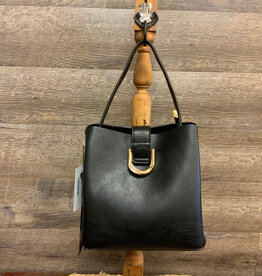 Coronet Coronet Black Buckle Accent Bag W/Detachable Strap