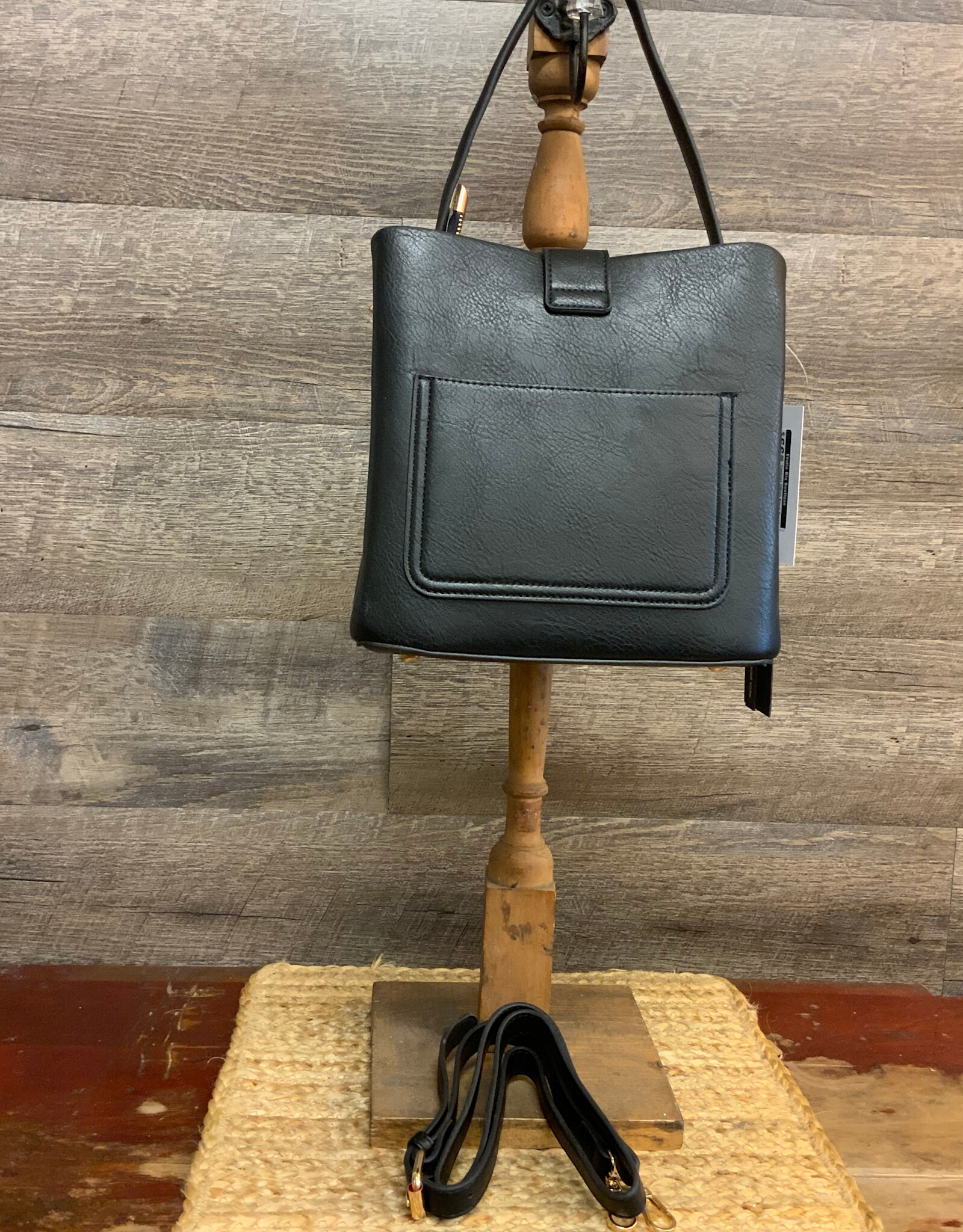 Coronet Coronet Black Buckle Accent Bag W/Detachable Strap