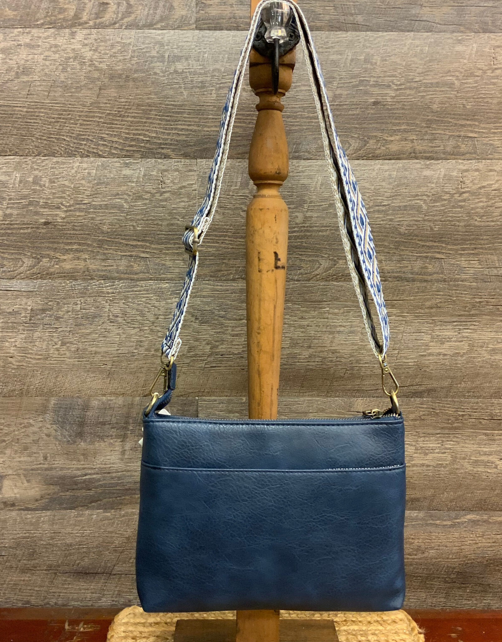 Coronet Coronet Navy Rectangular Crossbody W/Guitar Strap