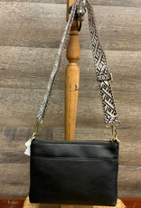 Coronet Coronet Black Rectangular Crossbody W/Guitar Strap