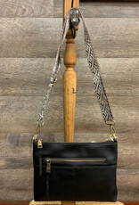Coronet Coronet Black Rectangular Crossbody W/Guitar Strap