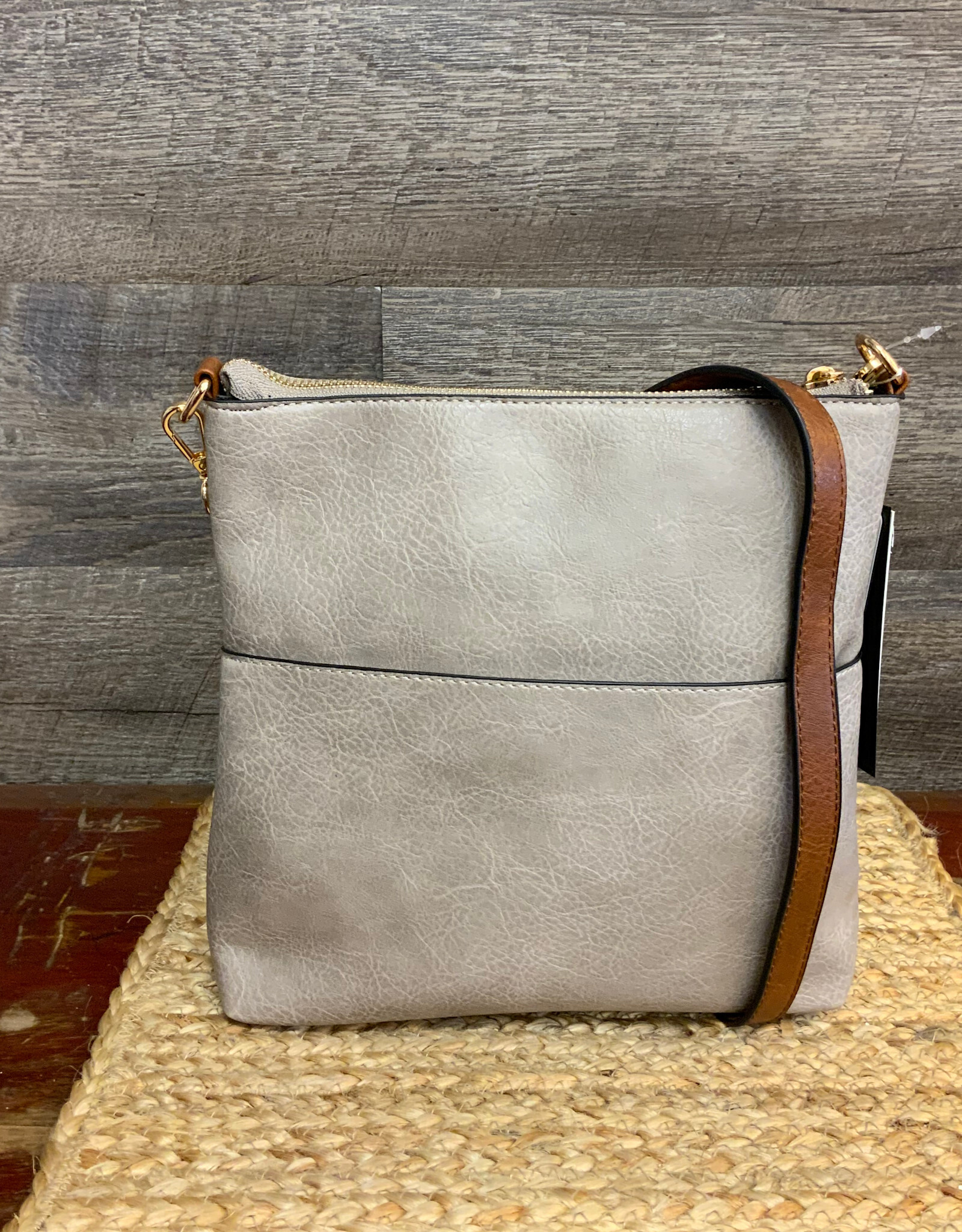 Coronet Coronet Grey Crossbody W/Brown Strap