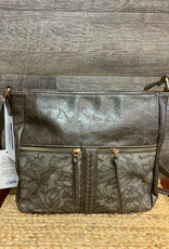 Coronet Coronet Stone Tooled Crossbody W/2 Front Pockets