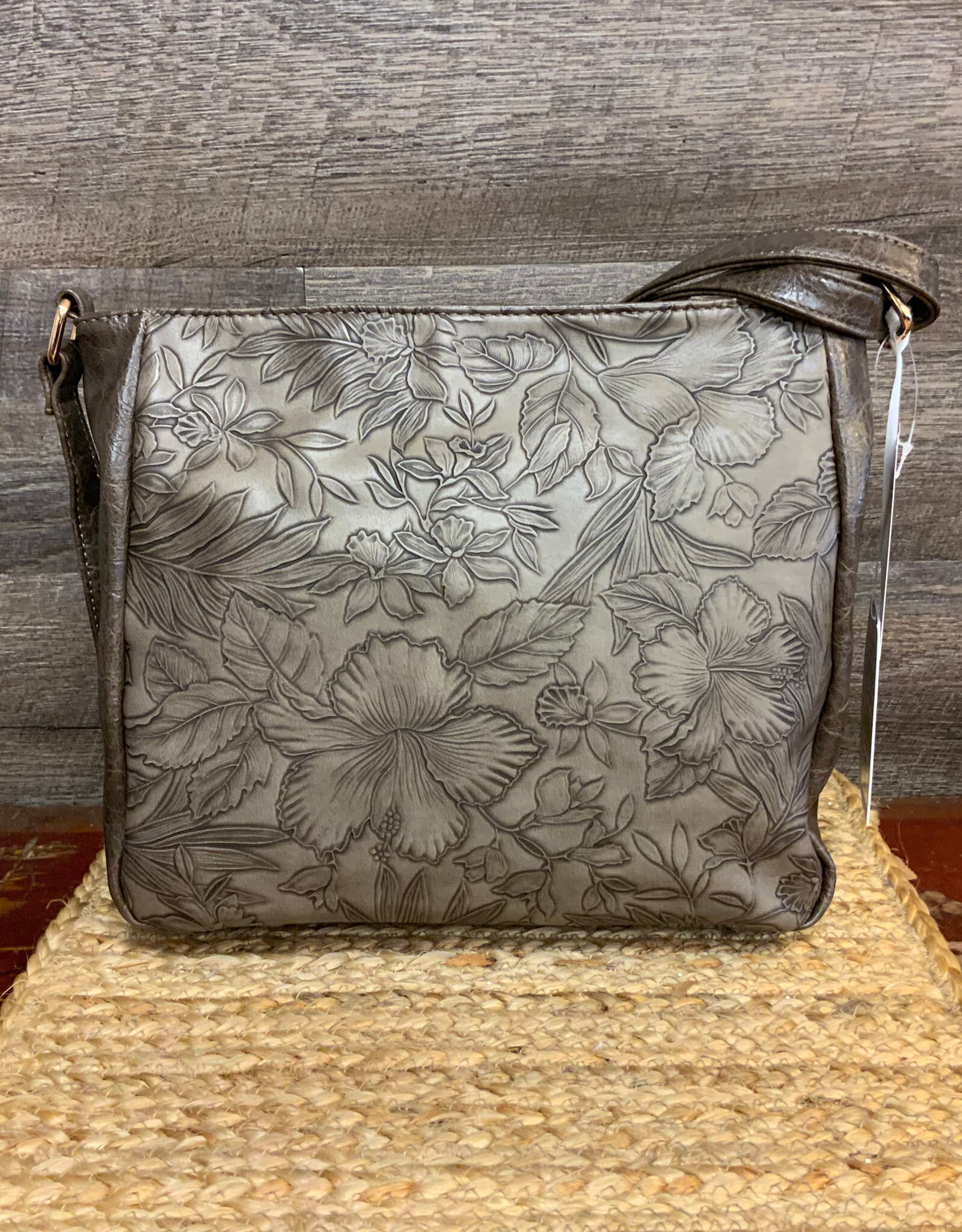 Coronet Coronet Stone Tooled Crossbody W/2 Front Pockets