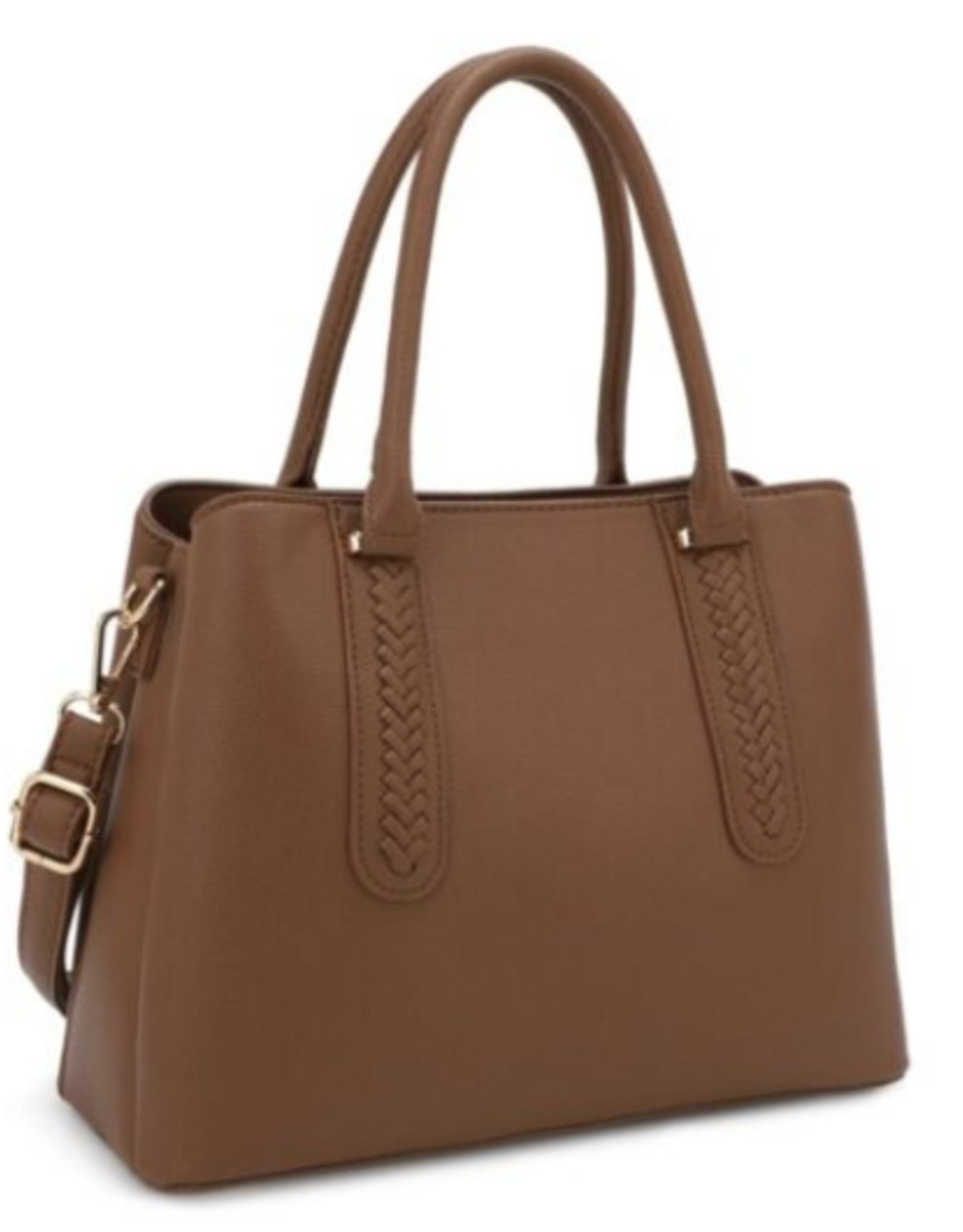 Coronet Coronet Brown Structured Satchel W/Whipstitch