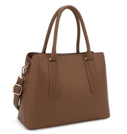Coronet Coronet Brown Structured Satchel W/Whipstitch