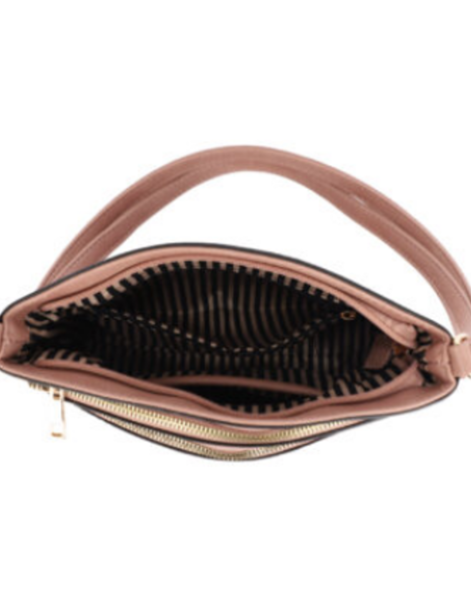 Coronet Coronet Dk. Pink Tooled 3 Zip Crossbody