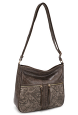 Coronet Coronet Stone Tooled Crossbody W/2 Front Pockets