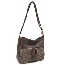 Coronet Coronet Stone Tooled Crossbody W/2 Front Pockets