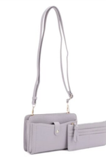 Coronet Coronet 39037 Lt. Grey Crossbody W/Card Holder