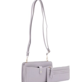 Coronet Coronet 39037 Lt. Grey Crossbody W/Card Holder