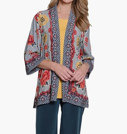 Multiples Multiples Petite Multi 3/4 Sleeve Banded Open Front Jacket AS