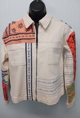 Tru Luxe Tru Luxe  Multi Embroidered Shirt Jacket HS