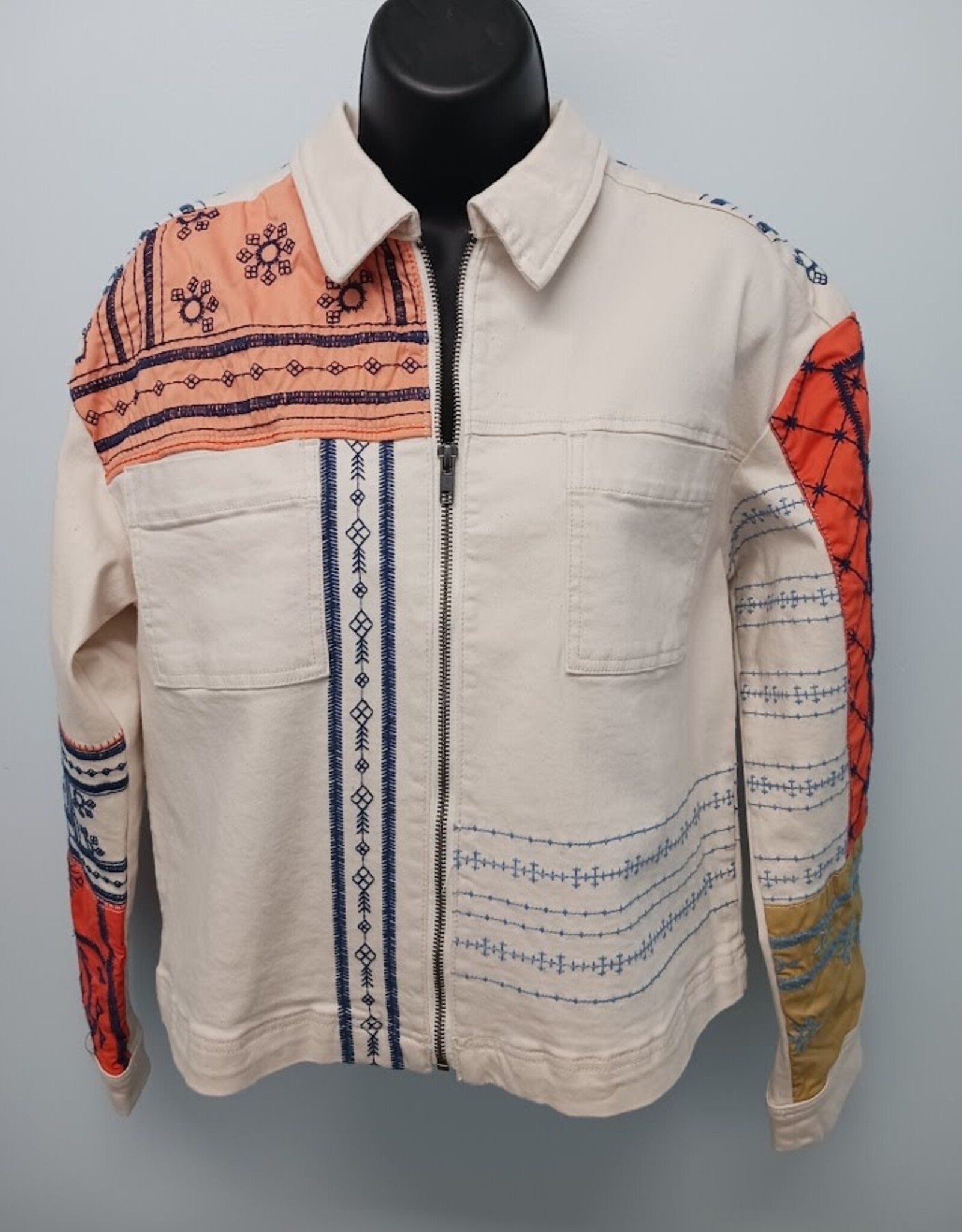 Tru Luxe Tru Luxe  Multi Embroidered Shirt Jacket HS