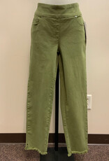 Multiples Multiples Moss Green P/O 5-Pkt Fringe Hem Ankle Pant AO