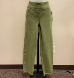 Multiples Multiples Moss Green P/O 5-Pkt Fringe Hem Ankle Pant AO