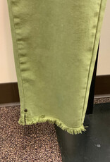 Multiples Multiples Moss Green P/O 5-Pkt Fringe Hem Ankle Pant AO
