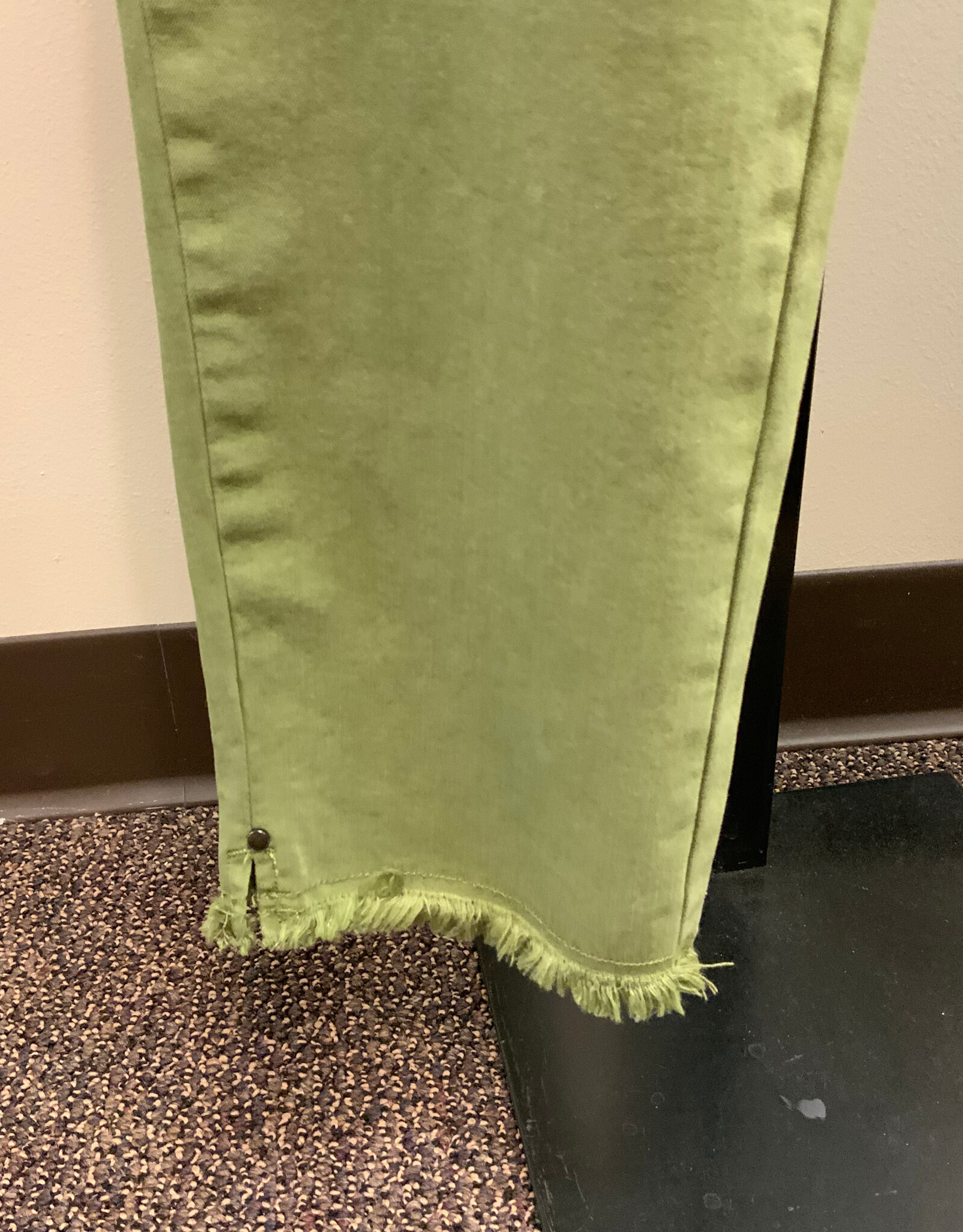 Multiples Multiples Moss Green P/O 5-Pkt Fringe Hem Ankle Pant AO