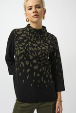 Joseph Ribkoff Joseph Ribkoff Black/Avocado Animal Print Sweater  SA