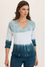 Wearables Wearables Tricolor Ombre V-Neck Maven Top LH