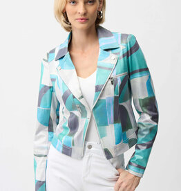 Joseph Ribkoff Joseph Ribkoff Green/Multi Geo Faux Suede Jacket