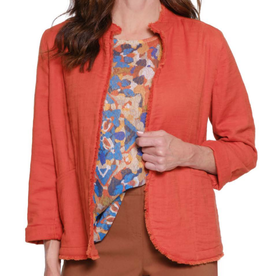 Ala Carte Multiples Spice Open Front Stand Collar Jacket CE
