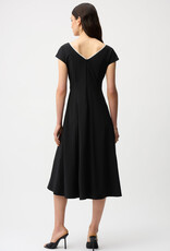 Joseph Ribkoff Joseph Ribkoff Black Strech Woven Flare Dress w/Sash