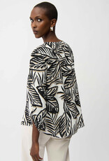 Joseph Ribkoff Joseph Ribkoff Georgette Tropical Print Boxy Top w/Front Keyhole