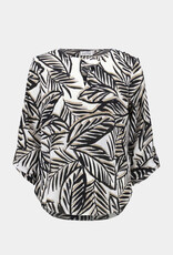 Joseph Ribkoff Joseph Ribkoff Georgette Tropical Print Boxy Top w/Front Keyhole