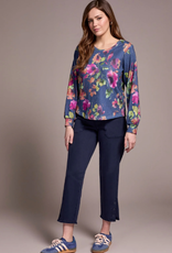 Tribal Tribal Marine L/S Crew Neck Top W/Shirttail LL Tribal Tribal Marine L/S Crew Neck Top W/Shirttail LL