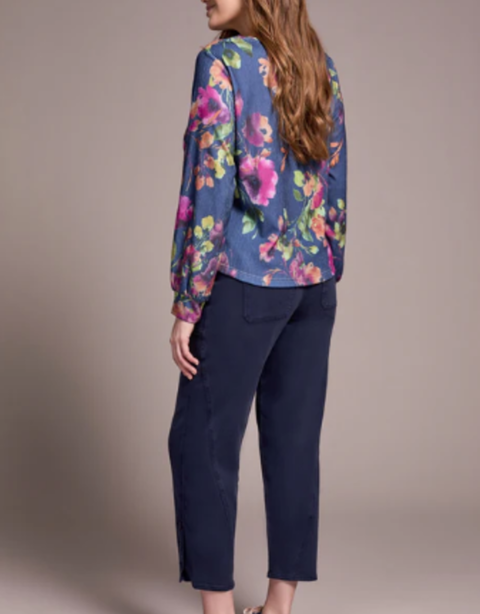 Tribal Tribal Marine L/S Crew Neck Top W/Shirttail LL