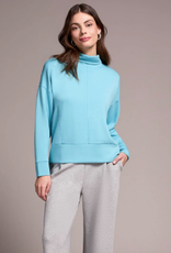 Tribal Tribal Mist Blue L/S Funnel Neck Top LS Tribal Tribal Mist Blue L/S Funnel Neck Top LS