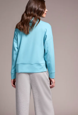 Tribal Tribal Mist Blue L/S Funnel Neck Top LS Tribal Tribal Mist Blue L/S Funnel Neck Top LS