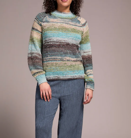 Tribal Tribal Aquahaze L/S Mock Neck Sweater CC