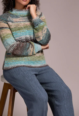 Tribal Tribal Aquahaze L/S Mock Neck Sweater CC Tribal Tribal Aquahaze L/S Mock Neck Sweater CC