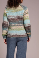 Tribal Tribal Aquahaze L/S Mock Neck Sweater CC Tribal Tribal Aquahaze L/S Mock Neck Sweater CC