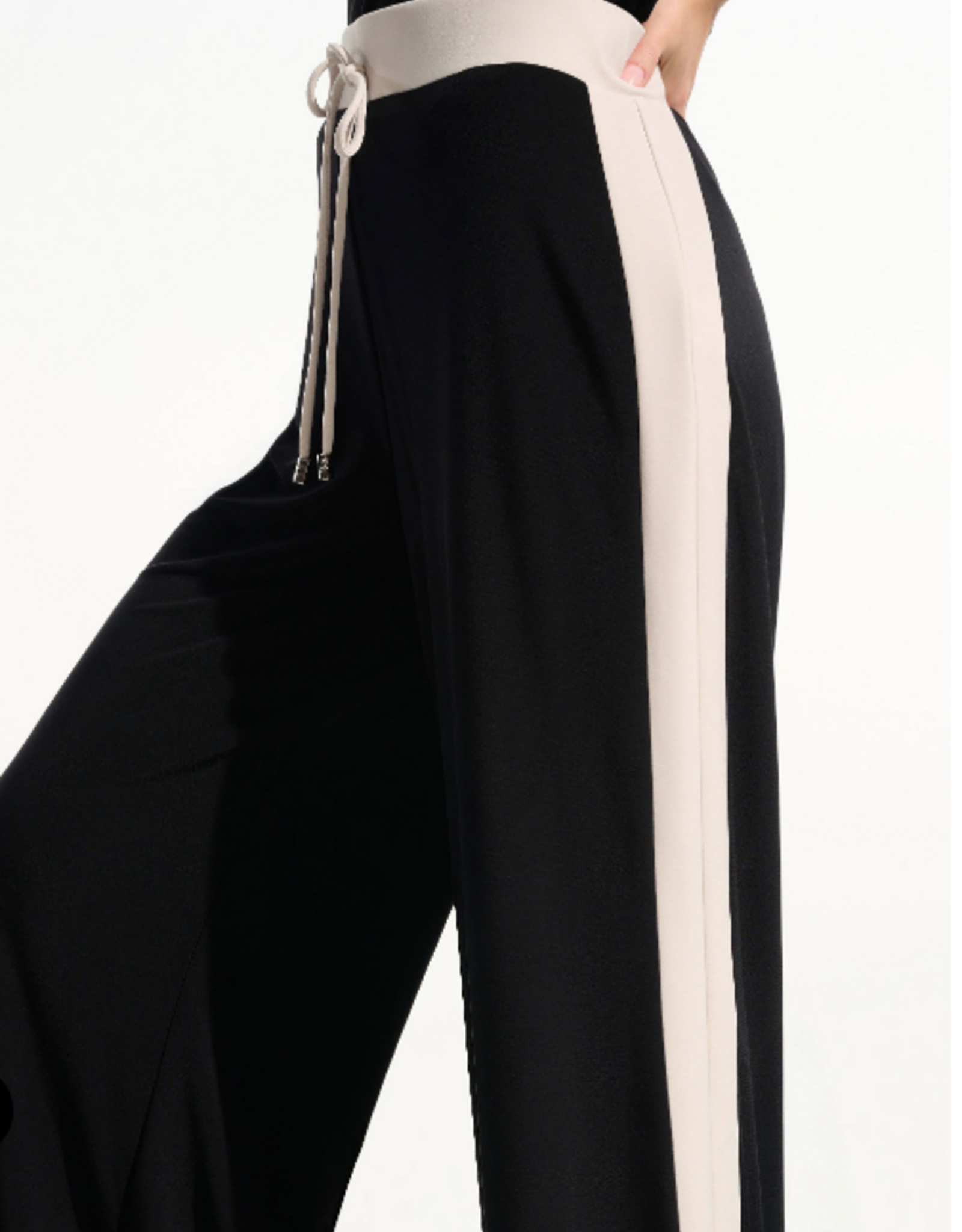 Joseph Ribkoff Joseph Ribkoff Black Silky Knit Block Wide Pull-On Pants