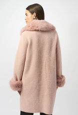 Joseph Ribkoff Joseph Ribkoff Rose Faux Feather/Fur Sweater Coat