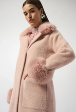 Joseph Ribkoff Joseph Ribkoff Rose Faux Feather/Fur Sweater Coat