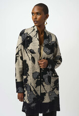 Joseph Ribkoff Joseph Ribkoff Chmpgn/Blk Jacquard Sweater Knit Cardigan