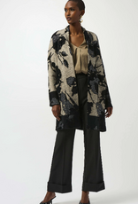 Joseph Ribkoff Joseph Ribkoff Chmpgn/Blk Jacquard Sweater Knit Cardigan