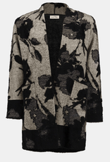 Joseph Ribkoff Joseph Ribkoff Chmpgn/Blk Jacquard Sweater Knit Cardigan