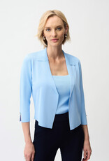 Joseph Ribkoff Joseph Ribkoff Sky Blue Viscose Blend Open-Front Cardigan
