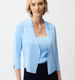 Joseph Ribkoff Joseph Ribkoff Sky Blue Viscose Blend Open-Front Cardigan