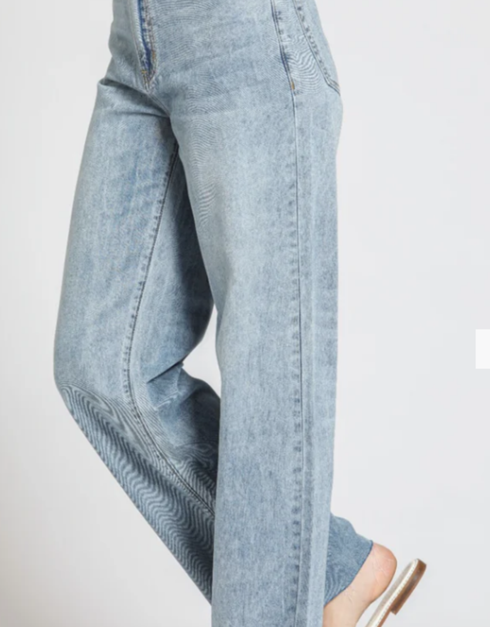 APNY APNY  Medium Indigo Feather Weight Wide Leg Jean CO