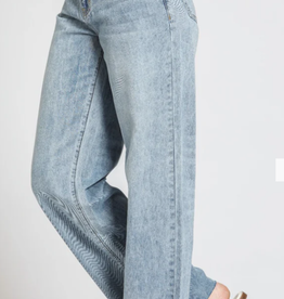 APNY APNY Medium Indigo Feather Weight Wide Leg Jean CO