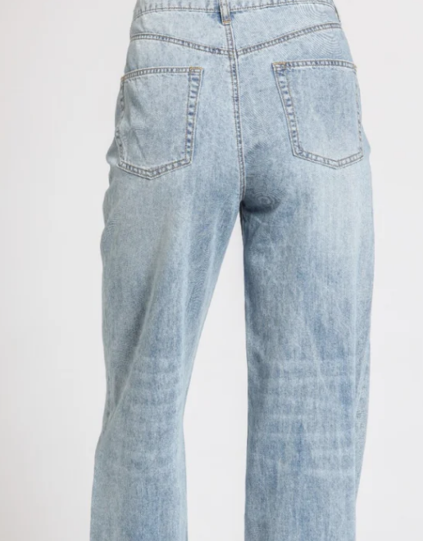 APNY APNY  Medium Indigo Feather Weight Wide Leg Jean CO